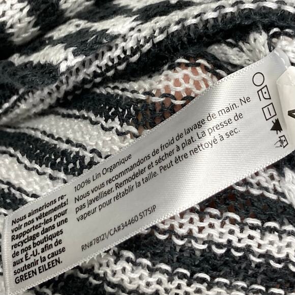 NWOT EILEEN FISHER Half Sleeve Striped Organic Linen Tunic Top Medium - Picture 8 of 8